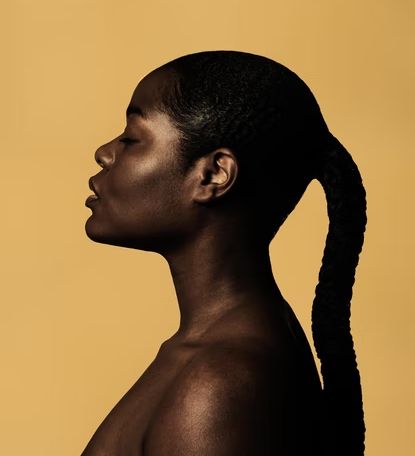 fine chin line african young woman kybella